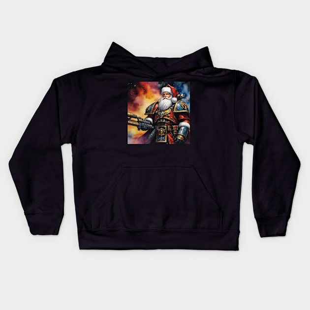 40k Santa Claws Kids Hoodie by Psychosis Media